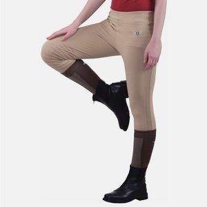 Tuff Rider ventilated schooling tights breeches safari brown M